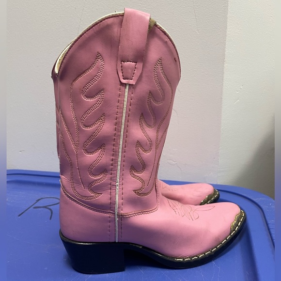 Old West Children's Pink Cowgirl Boots Man Made Material - Picture 4 of 15